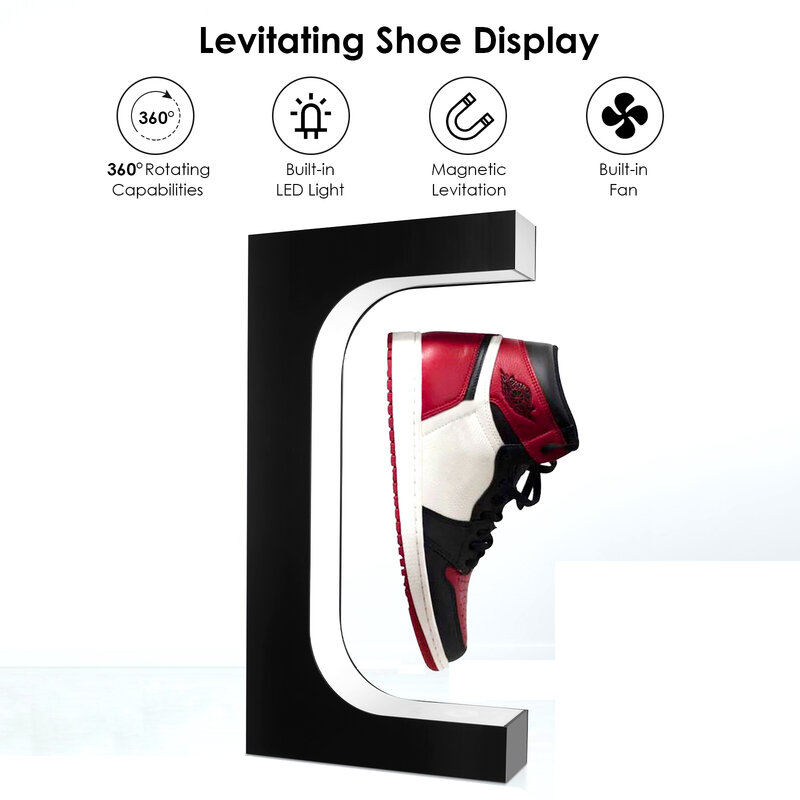 110v 220v eletriated flaoting sneaker suporte de levitação magnética flutuante sapata display para loja de casa detém sapata expositor