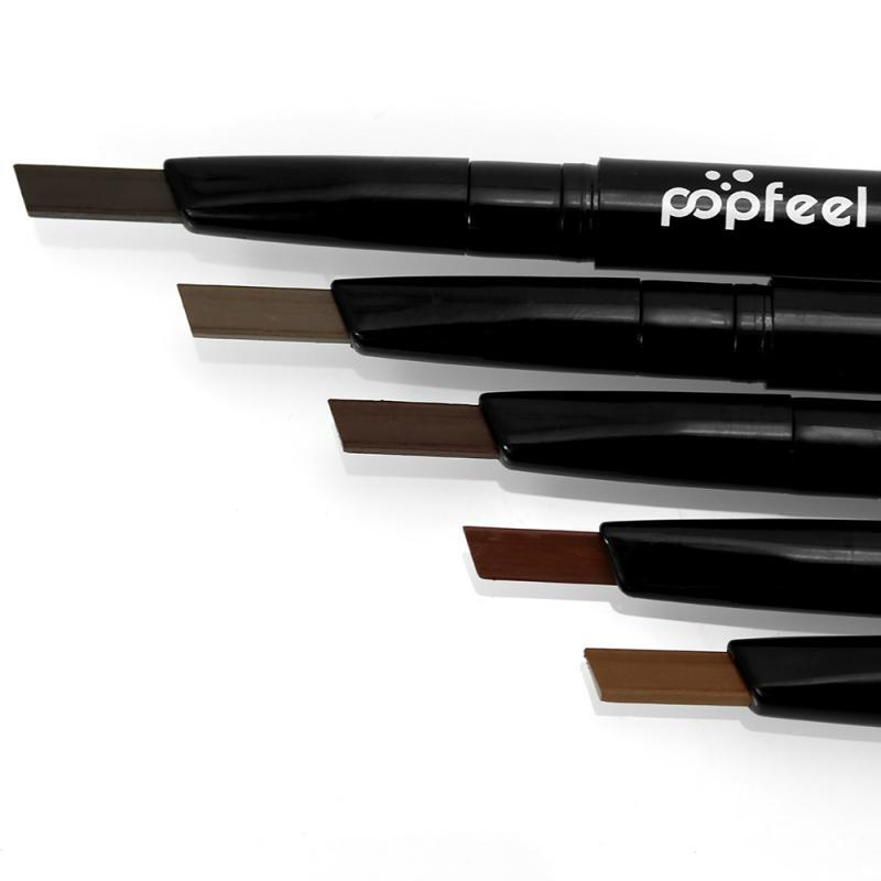 Popfeel 5สีกันน้ำดินสอเขียนคิ้วยาวติดทนนานไม่ Blooming ง่ายสี Eye Make Up เครื่องมือความงาม TSLM1