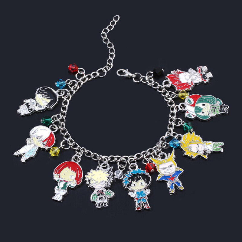 Anime My Hero Academia Bracelet 미도리 야 이즈 쿠 All Might todorki Shoto Bakugou Katsuki 캐릭터 만화 이미지 팔찌