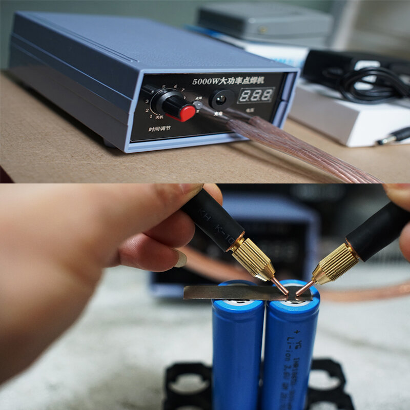 5000w mini ponto soldador kit diy 18650 bateria ferramentas de solda portátil caneta máquina de solda a ponto para 0.1/0.15mm níquel
