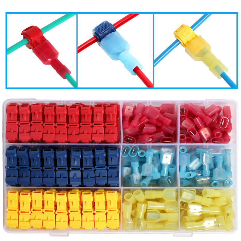 120/240/480PCS Fast Electrical Wire Connectors Snap Splice Lock Wire Terminal Universal Cable Connectors Crimp Wire Connector