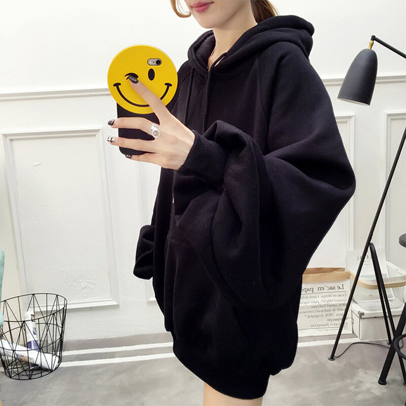 Female Casual Hot Sale Solid Loose Sweatshirts Hoodies Long Sleeve Oversized 1PC Women Autumn Winter Pullovers