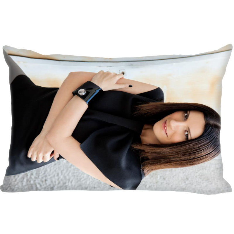 Venda quente personalizado dupla face travesseiro desliza laura pausini cantor retângulo travesseiro cobre cama confortável almofada/alta qualidade