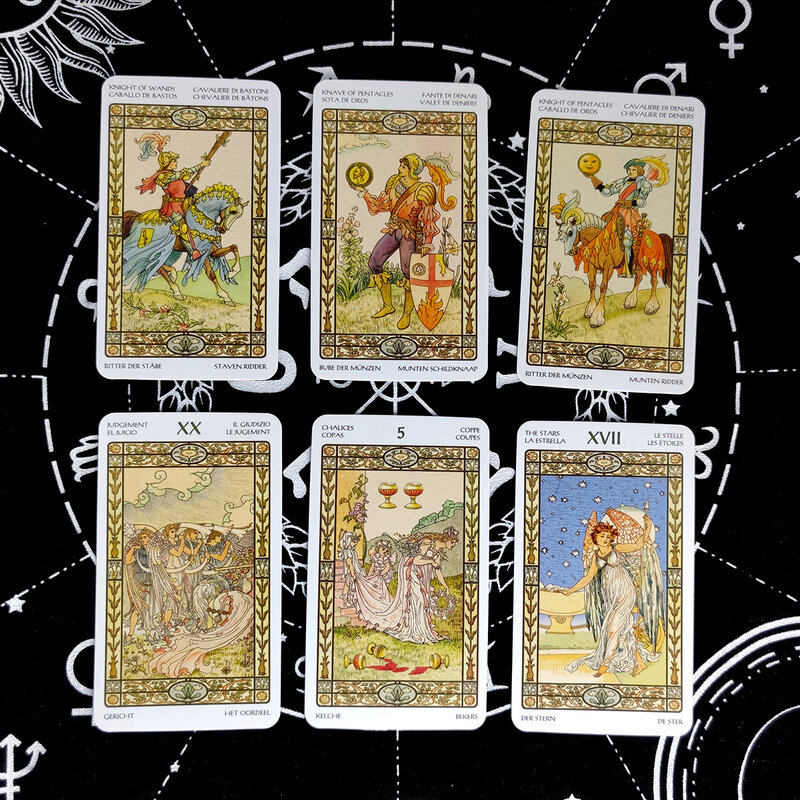 Mini harmonioso tarô cartões profecia adivinhação deck versão inglês entretenimento tabuleiro jogo 78 folhas/caixa