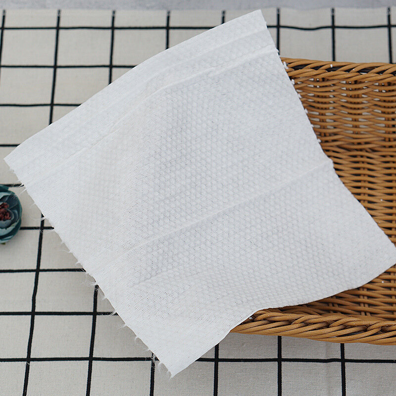 Toalha de algodão descartável para lavagem, rolo de toalha ultrafina e macia de banheiro para lavagem do rosto, 1 rolo