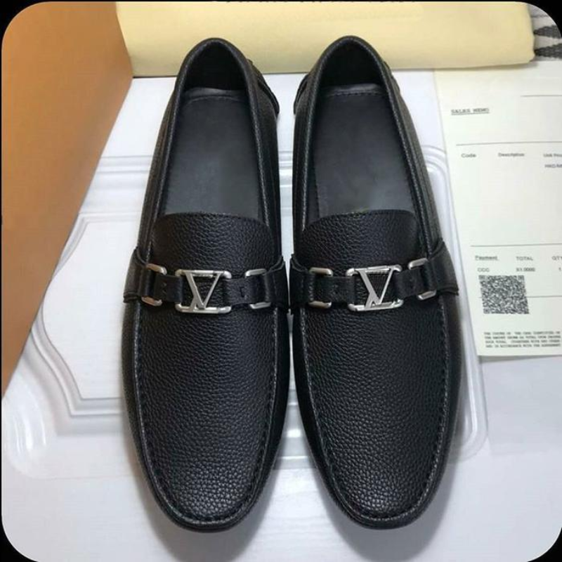 Zapatos de Boutique para hombre, mocasines de negocios informales cómodos de lujo, con cabeza redonda clásica de PU, color negro, 3KC101