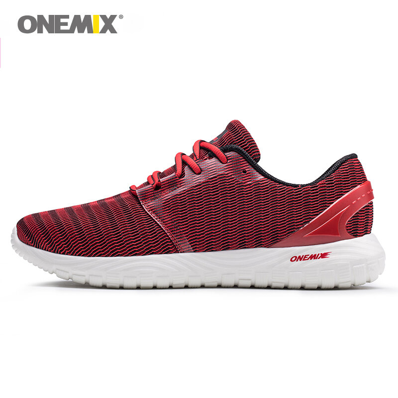 ONEMIX Air Mesh Men รองเท้าผ้าใบ2021ใหม่ Blade Sole รองเท้าวิ่งชายรองเท้า Breathable Slip บนรองเท้าผ้าใบกลางแจ้ง Jogging Traval รอง...