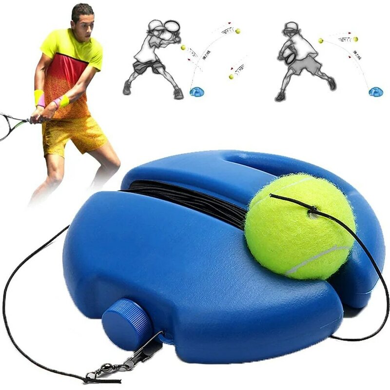 Tennis Training Aids Tool With Elastic Rope Ball Practice Self-Duty Rebound Tennis Trainer Partner Sparring Practice Training