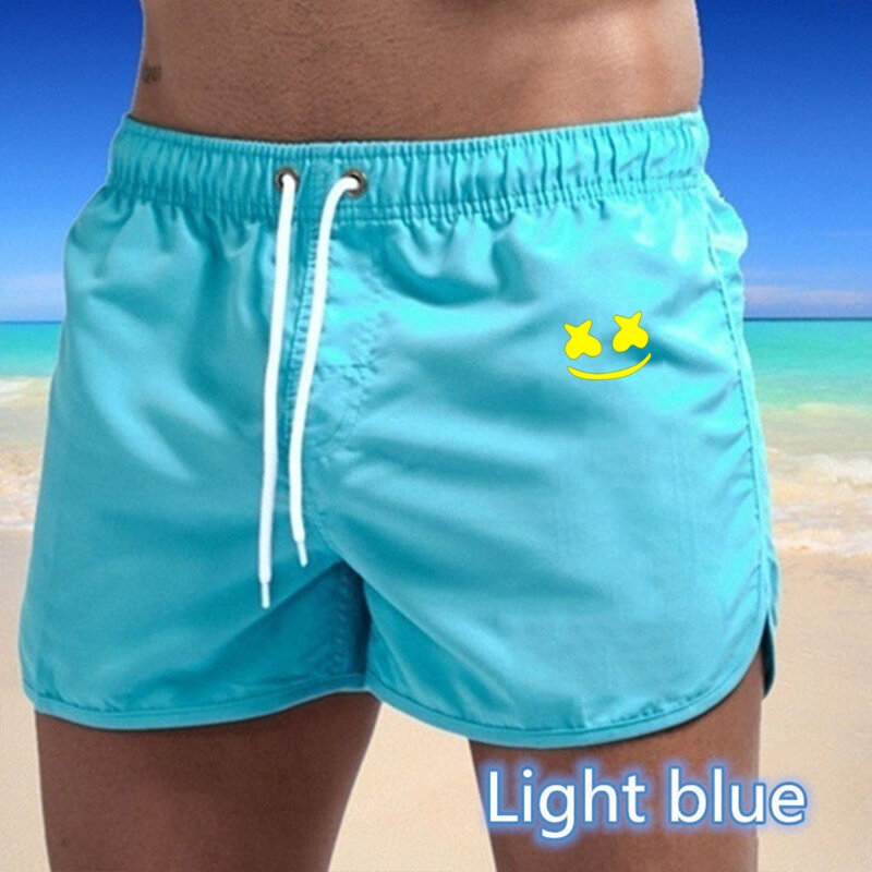 Moda masculina verão impresso calções casuais 2021 fino solto praia shorts masculino esportes ao ar livre e lazer calções de fitness