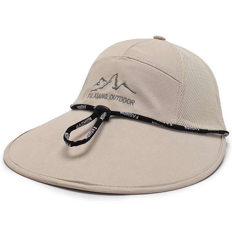 Sol viseira chapéus feminino grande borda verão proteção uv boné de praia malha secagem rápida boné de beisebol chapéu de pesca