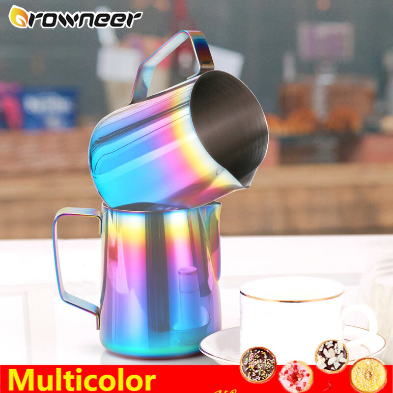 Stainless Steel Milk Frothing Pitcher Espresso Steaming Coffee Barista Craft Latte Cup Cappuccino Milk Jug Cream Froth Pitcher