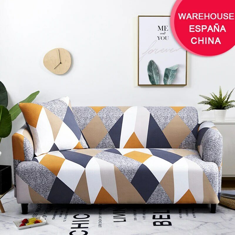#Color 15 fundas de sofá elásticas para sala de estar,funda de sofá a cuadros,decoración del hogar,1234 asientos 