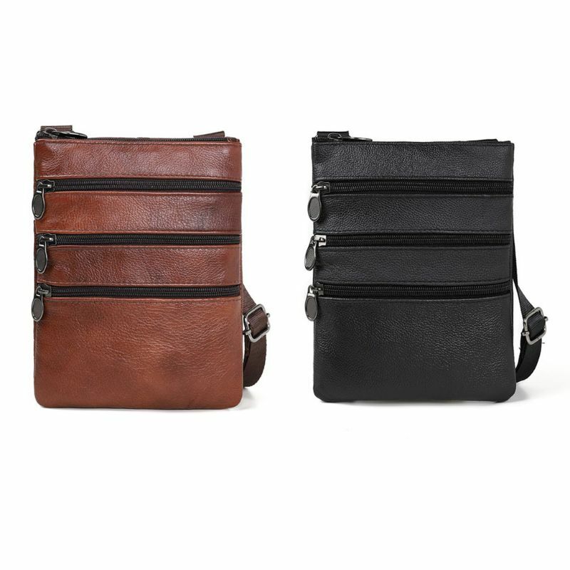Vintage Men Crossbody Shoulder Messenger Bag PU Leather Handbag Purse