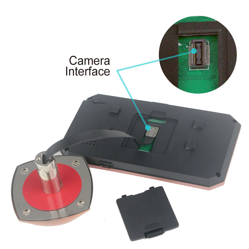 Topvico campainha câmera olho mágico digital visor da porta detecção de movimento 4.1 "monitor de vídeo eletrônico olho segurança registro automático