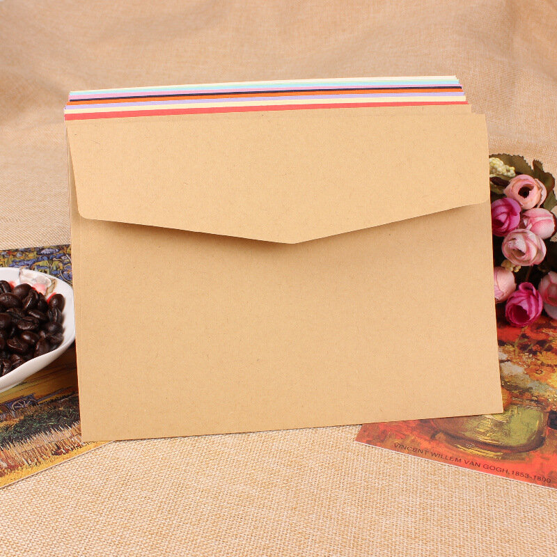 Busta da 10 pezzi busta colore puro busta busta vuota cartolina d'auguri busta cartolina
