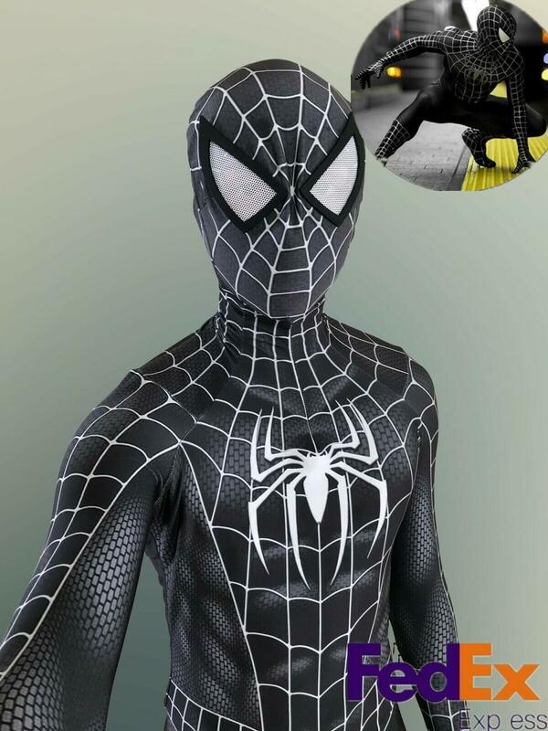Traje de Halloween The Amazing 3 Black Venom, traje de Cosplay, mono Zentai