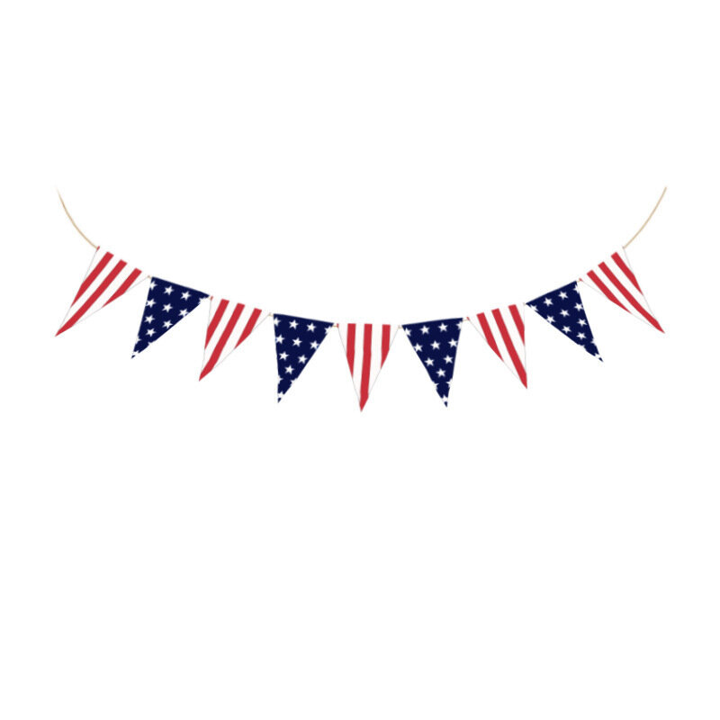 1Set 4 luglio decorazioni ventaglio di carta patriottico americano festa dell'indipendenza forniture per feste