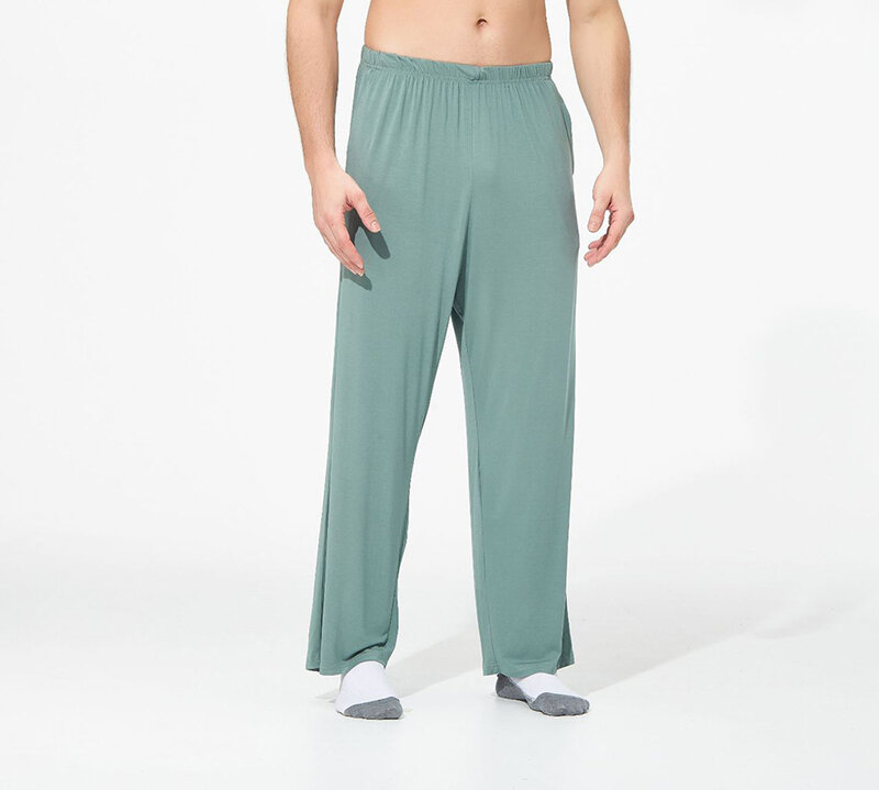 Pantalones superfinos de algodón para hombre, ropa de casa informal, de talla grande, para dormir, para la mayoría de las personas