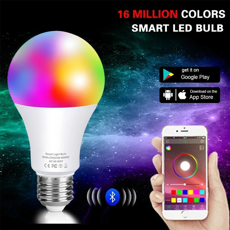 Smart DEL WIFI Ampoule RGB contraste couleur changeante pour