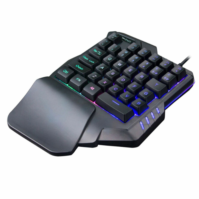 G30 1.6m Wired Gaming Keypad with LED Backlight 35 Keys One-handed Membrane Keyboard for LOL/PUBG/CF