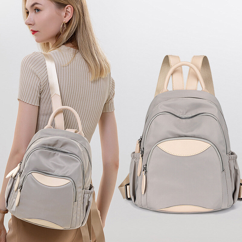 Mochila de verão de pano oxford, mochila feminina de estudante fácil de construir, bolsa escolar de lazer para mulheres, pequena para viagem, 2021