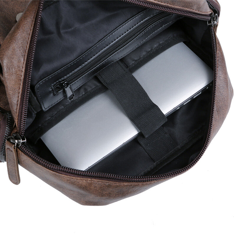 YILIAN-mochila Retro para ordenador portátil para hombre, morral de viaje de negocios de gran capacidad con carga Usb, a la moda