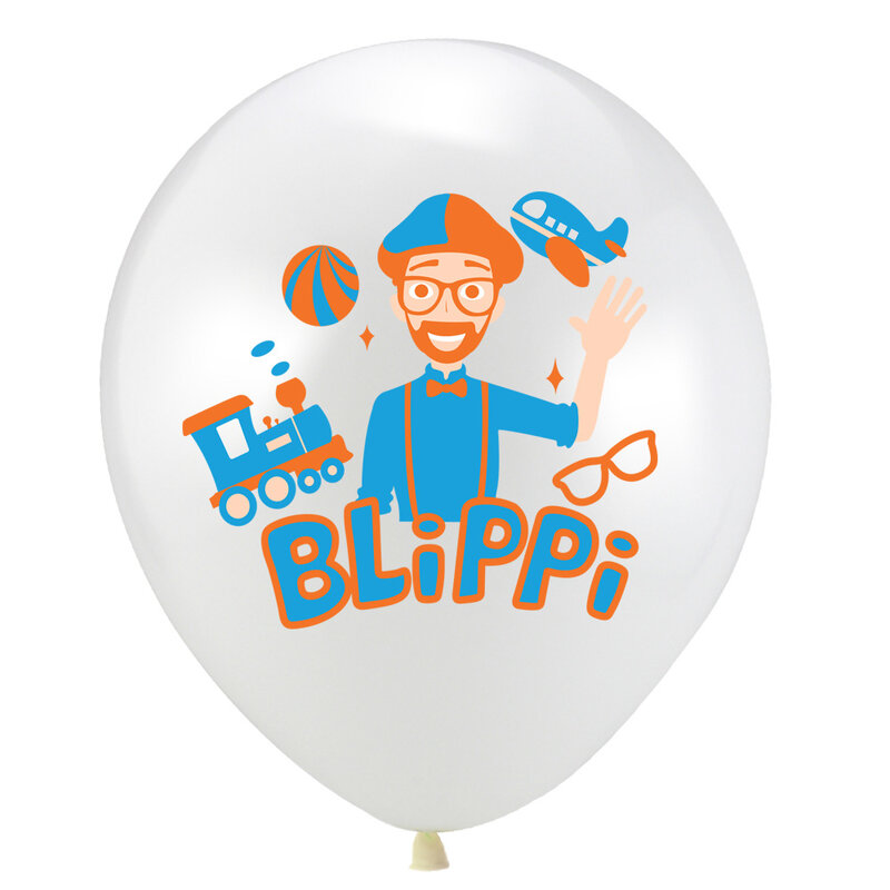 12 Uds Blippi juguetes Blippi decoración de fiesta de cumpleaños juguetes de globos