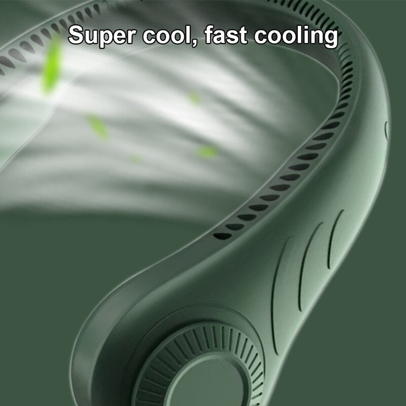 Ventilador de pescoço xiaomi portátil, ventilador recarregável sem folhagem usb de 4000 graus para pescoço, 78