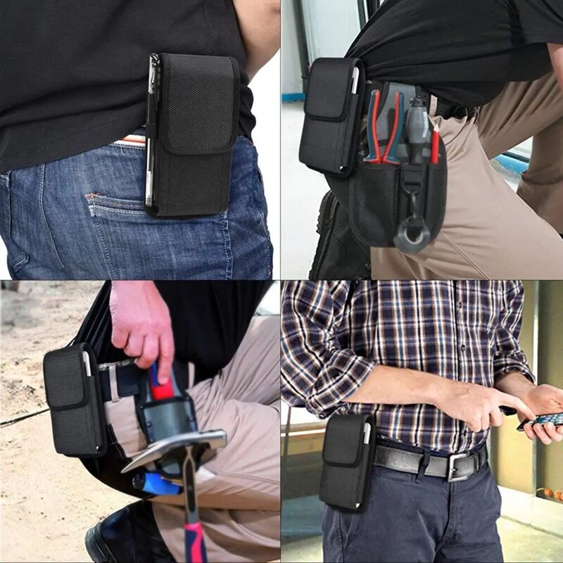 Taktische Handy Tasche Holster mit Freies D Schnalle Protable Brieftasche Karte Taille Pack Outdoor Sport Nylon Tragetasche