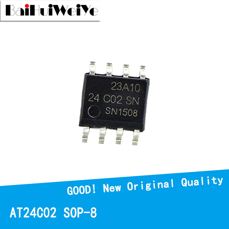 10 peças/lote at24c02 drive at24c02n sop8 operacional sop-8 smd novo amplificador ic chipset original de boa qualidade
