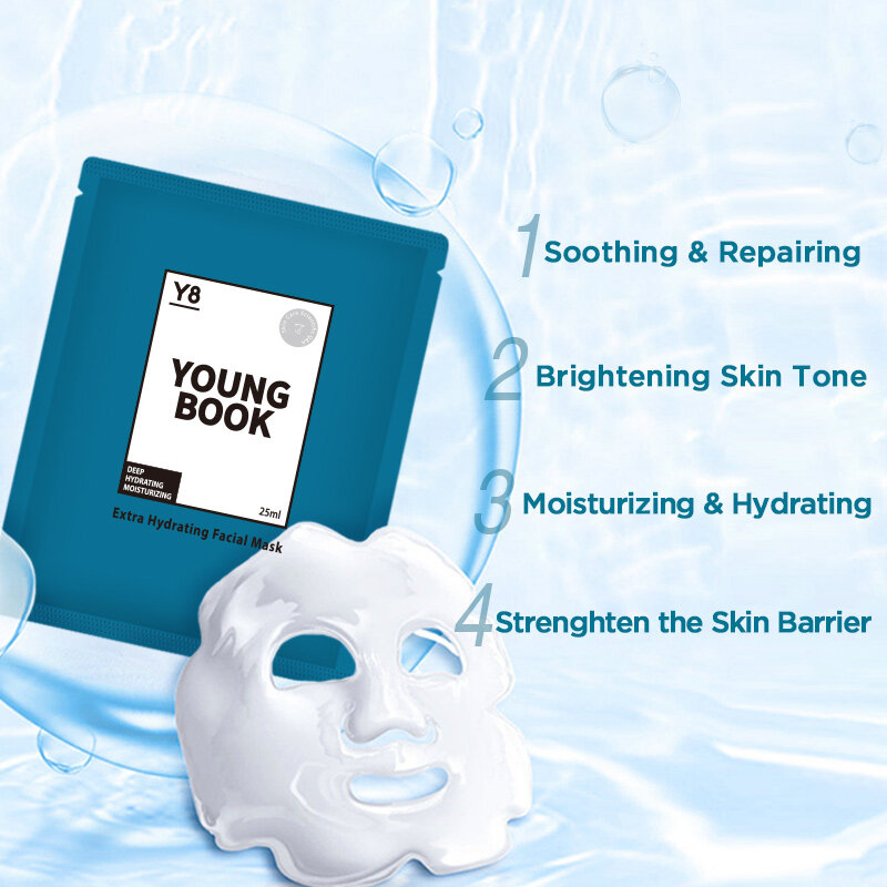 YOUNGBOOK Moisturizing Whitening Facial Mask Nicotinamide Skin Care Arbutin Fade คราบยับยั้ง Oxidation Hydrating Facial Mask