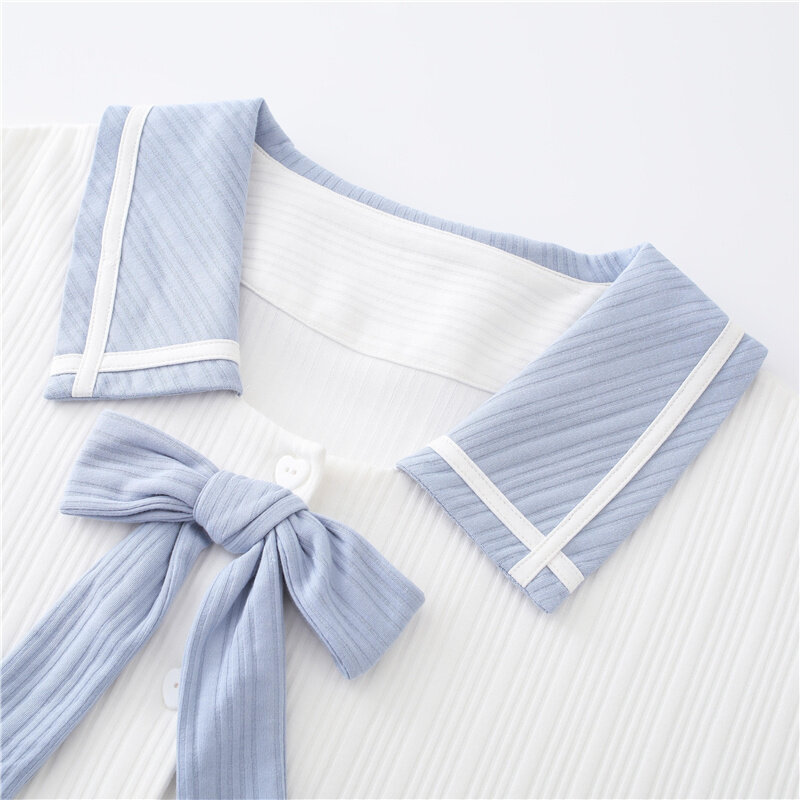 Pijama feminino primavera e outono puro algodão mangas compridas pode ser usado fora fresco menina cardigan doce todo o algodão