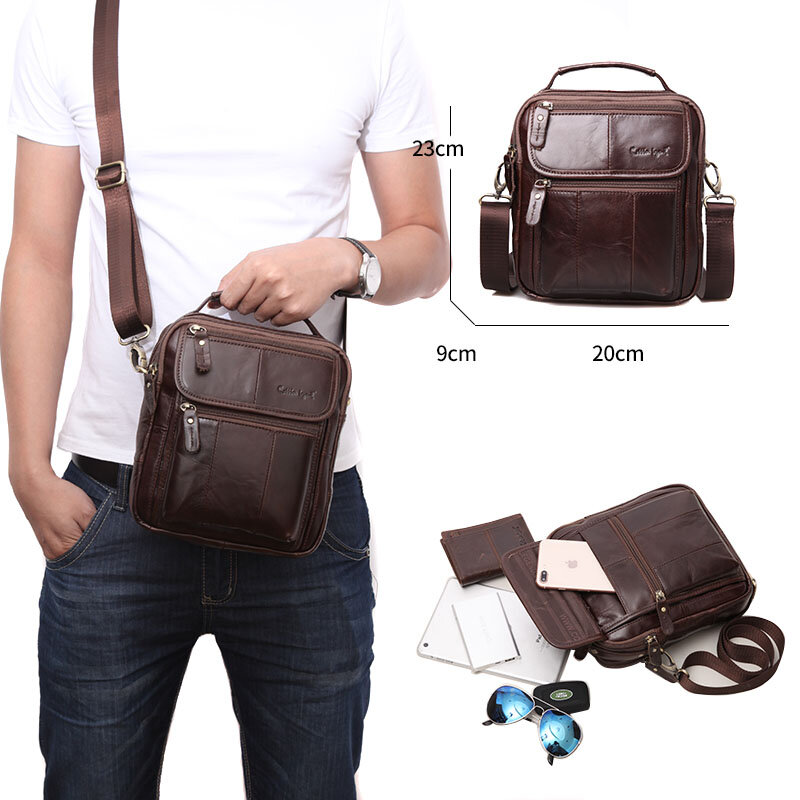Cobbler Legend Brand Men's Business Bag 2022 Genuine Leather Men Shoulder Bags High Quality Male Handbags for Men Satchels Bag