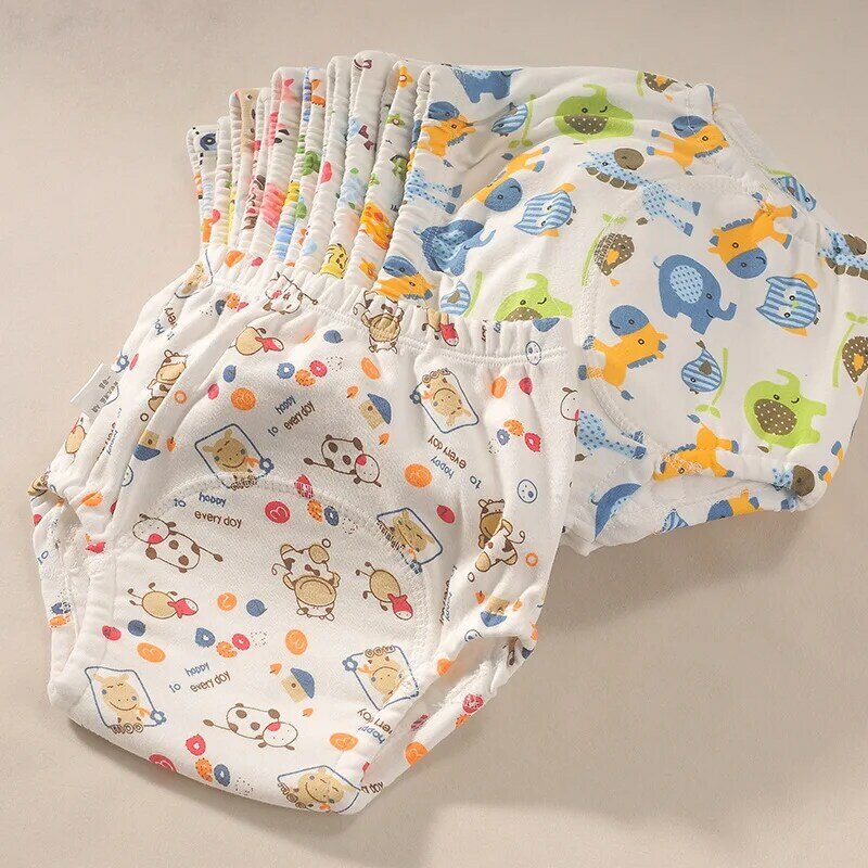 5 pc/lote bebê fraldas de treinamento descartáveis ajustável pano fraldas roupa interior pant reutilizável lavável bebê fraldas infantis calcinha