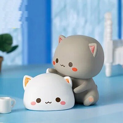 Pasangan Lucu Kucing Buta Kotak Hadiah Dekorasi Meja Kawaii Boneka Meja Hadiah Ulang Tahun Set Meja