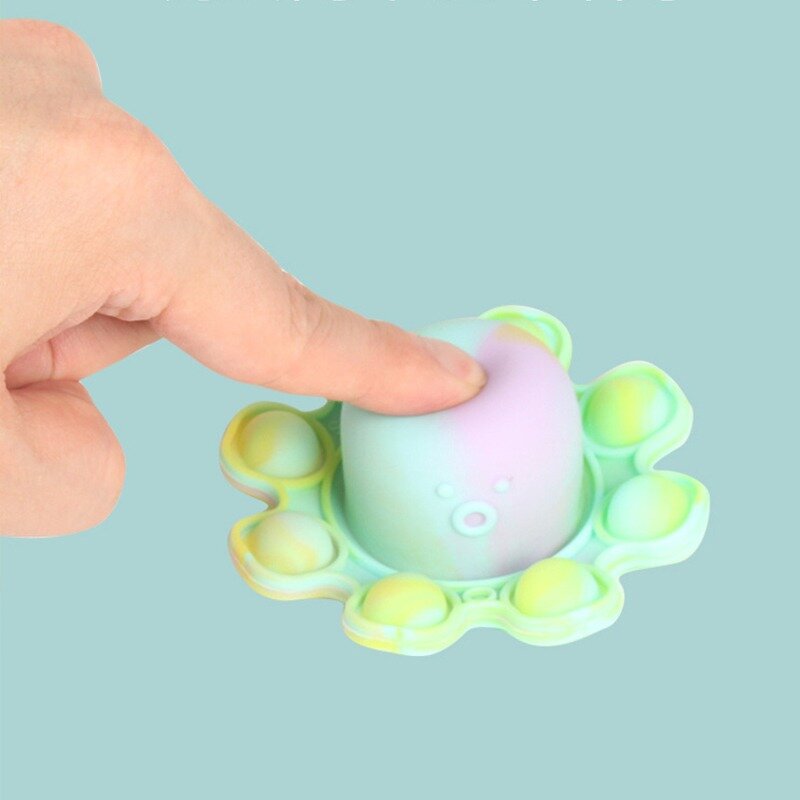 Engraçado dos desenhos animados polvo fidget brinquedos para crianças push bubble squeeze stress reliever brinquedos adultos anti-stress crianças brinquedo de descompressão