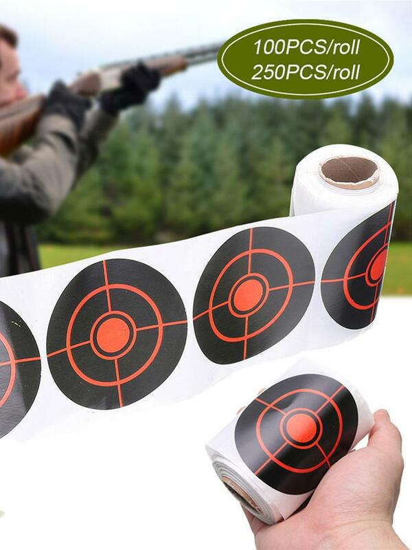 100/250 PCS Shooting Splatter Target Stickers Roll Adhesive Stickers