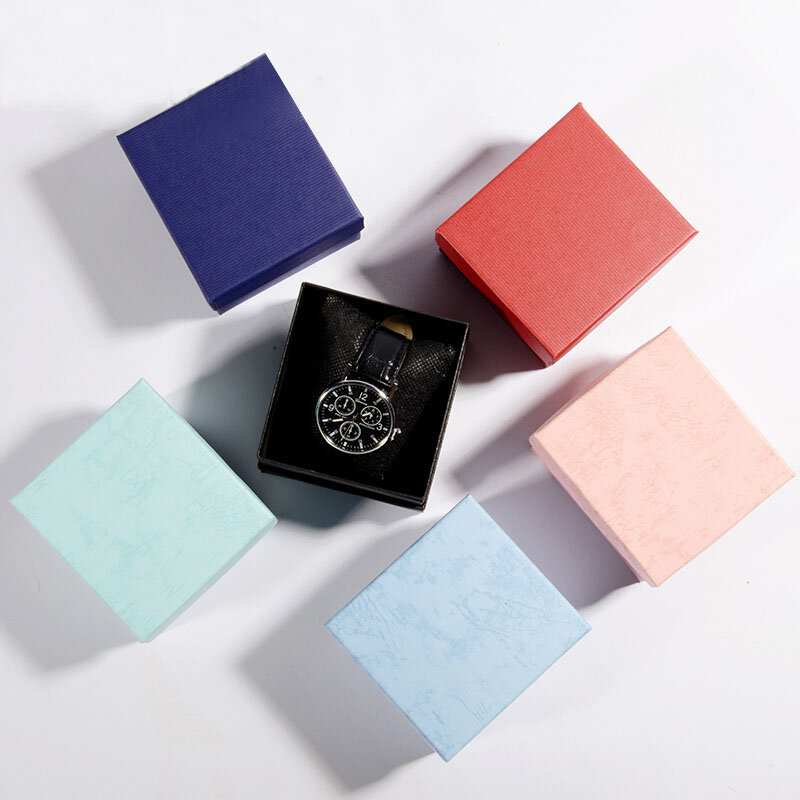Moda caixa de relógio de couro jóias organizador relógios de pulso titular exibição caixa de armazenamento organizador caixa de presente