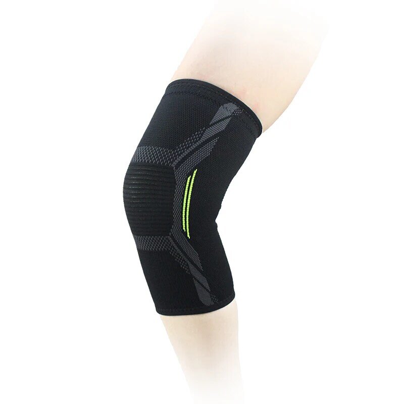 Maseda-joelheira protetora de verão, esportiva, masculina, pressurizada, elástica para joelho de quatro lados, em malha de nylon