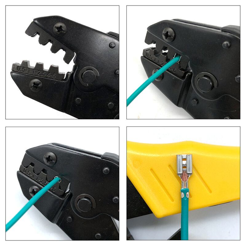 Alicates de prensado de HS-03BC, herramienta de prensado de tapa/terminales de Cable Coaxial, Kit de reparación eléctrica multifuncional
