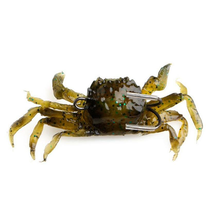 10cm Krabben Lockt 3D Simulation Krabben Köder Artificia Weiche Angeln Lockt Mit Haken Für Salzwasser Meer Angeln Köder Angeln angelgerät