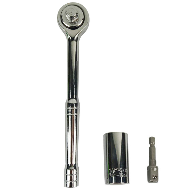 Chiave dinamometrica chiave a bussola testa 3/8 "7-19mm adattatore per trapano elettrico chiave universale a cricchetto per auto utensili a mano