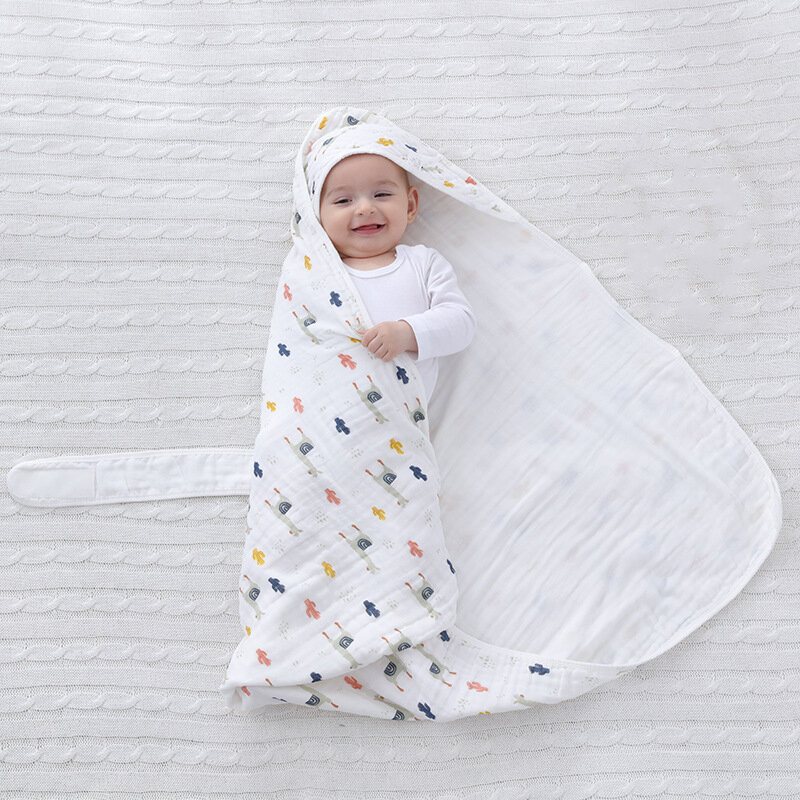 Manta de cama de bebé de algodón de 6 capas de 0 a 6 meses, manta de cama de bebé para bebé recién nacido de 85x85cm, cubierta de cochecito, toalla de lactancia de bebé