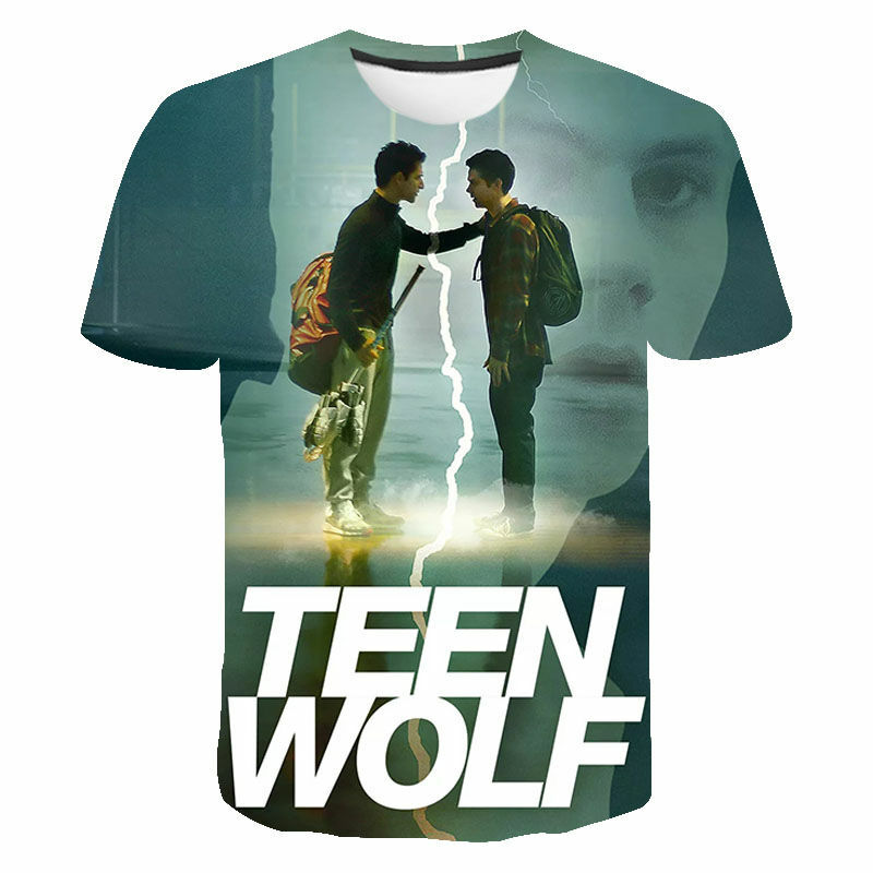 Moda Teen Wolf maglietta stampata in 3D stile estivo uomo donna bambini 2021 Cool manica corta ragazzo ragazza bambini Casual top Tee