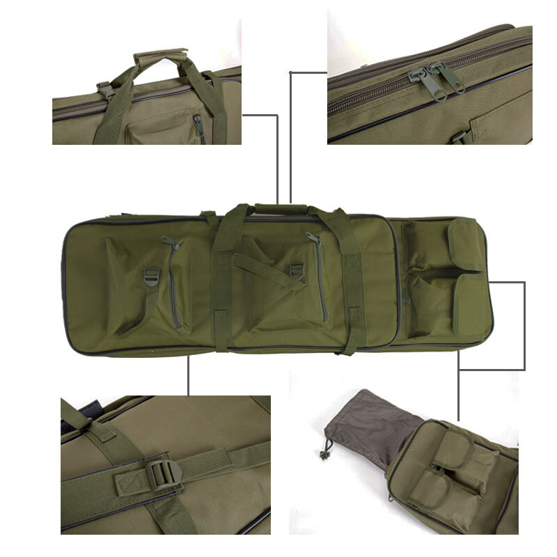 Bolsa de Rifle táctico para caza al aire libre, protección de arma de aire, doble funda con cubierta, mochila suave, 85, 95 y 120cm