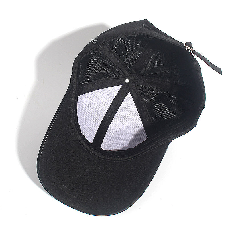 Moda lato czapki baseballowe dla kobiet litera z cyrkonią D regulowana bejsbolówka czapki hip-hopowe siatka bawełniana Casual Sport słońce tata kapelusz