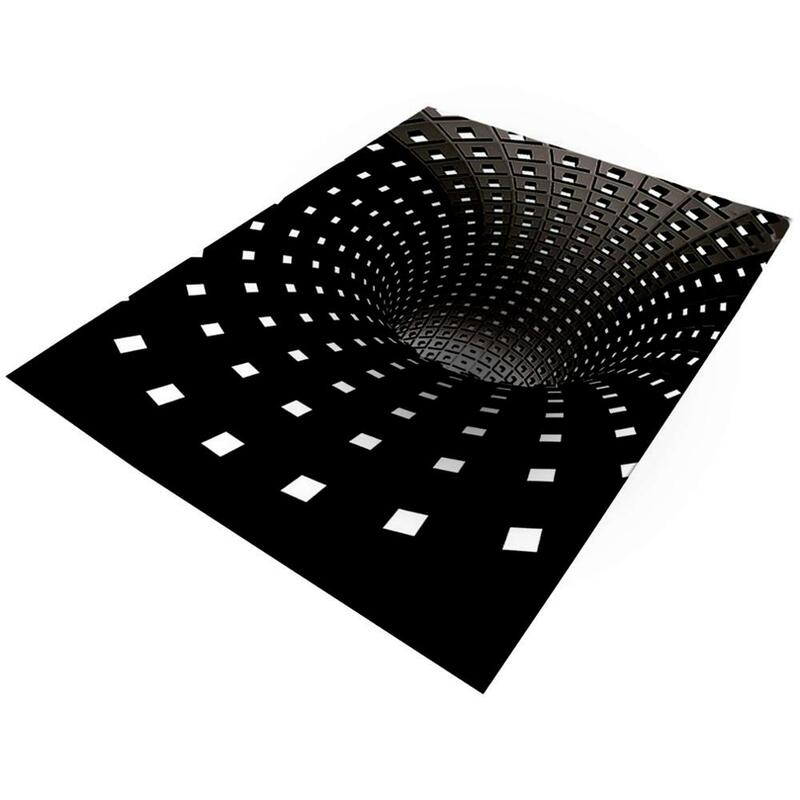 Nowy dywan 3D luksusowy dywanik mata podłogowa Illusion Mat spiralny dywan prostokątny 3D geometryczna podkładka podłogowa do salonu sypialnia