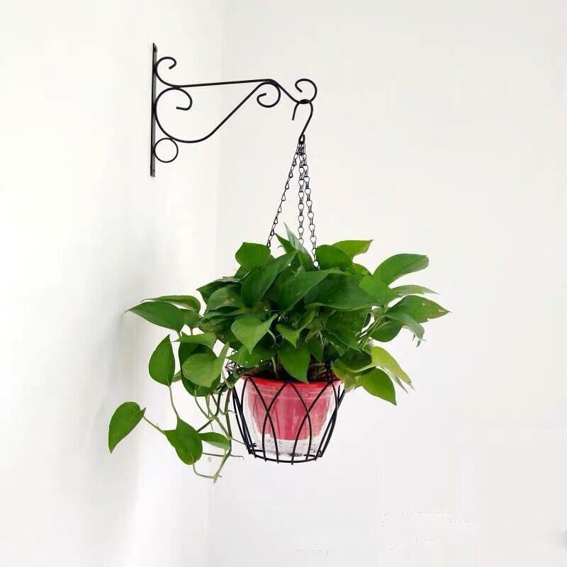1PC Hängen Pflanzen Halterung Europäischen Stil Wand Pflanzer Haken Blume Topf Eisen Laternen Aufhänger für Garten Outdoor Indoor Terrasse