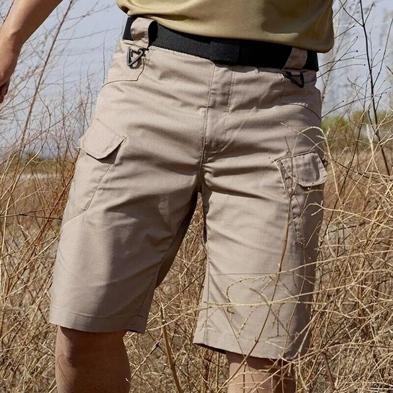 Celana Pendek Taktis Klasik Pria Celana Pendek Multi-saku Tahan Air Cepat Kering Upgrade Celana Pendek Kargo Militer Berburu Memancing Luar Ruangan