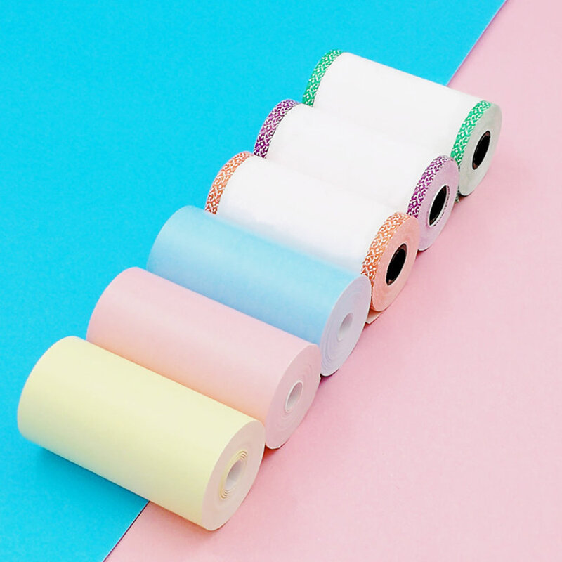 Rollo de papel térmico para impresora PeriPage A6, 6 rollos, 57x30mm, transparente, de bolsillo, para Mini impresora fotográfica PAPERANG P1/P2